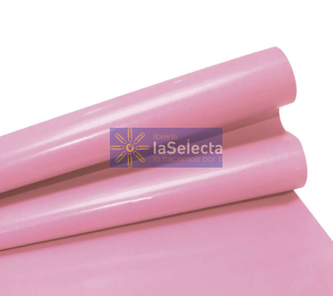 PAPEL LUSTRE BRILLANTE 55X77 CM ROSADO IMPORTADO